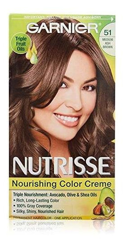 Garnier Nutrisse Haircolor - 51 Cool Tea (medium Ash Brown) 