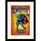 Dc Comics Superman 30 X 40 Cm  Kryptonita  Montado Y Enmarca