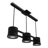 Lampara Colgante Techo Negro 3 Luces Orientable Ar111 Gu10