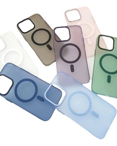 Forro Diseño Color Funda Carga Magnética Magsafe Para iPhone