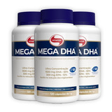 Kit Com 3 Mega Dha 1500mg Vitafor 120 Cápsulas