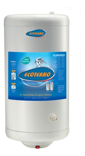 Termotanque Electrico Ecotermo C/inf 70lts 1400w Color Blanco