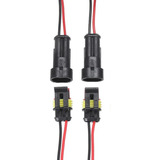 Conector 2 Pines Impermeable - Macho/hembra - 2 Set