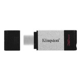 Pendrive Kingston 32 Gb Tipo C Datatraveler 80 Negro