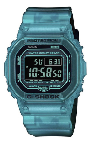 Reloj Para Hombre G-shock 5600 Dwb5600g-2dr Multicolor Color De La Correa Turquesa Color Del Fondo Negro