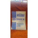 Radio Grabador Fisher Ph-w405k Manual Solo