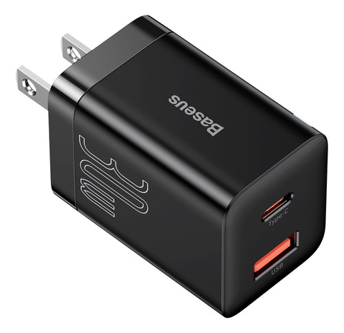 Cargador Baseus Tipo C 30w Super Si Pro Cargador Rápido Usb