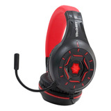 Fone Headset Gamer Led Vermelho Preto P3 Usb Para Ps4/one/pc