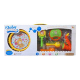 Set Sonajeros Musicales Y Tambor Para Bebe Baby Rattles Fema