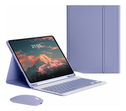 Para Capa iPad Air 4/5 Mouse Bluetooth E Conjunto De Teclado