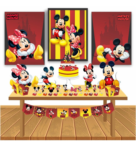 Kit Festa Infantil Mickey & Minnie Lembrancinha Decoração