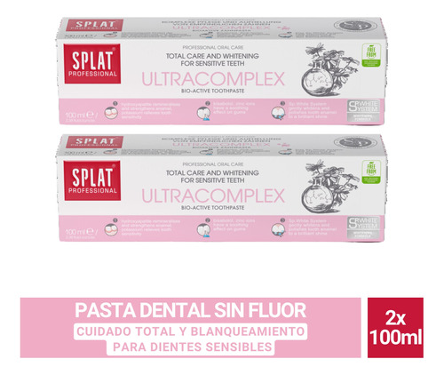 Pack 2 Pasta Dental Blanqueadora Splat Ultracomplex 100ml