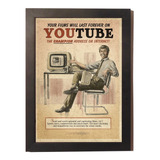 Quadro Poster Com Moldura Youtube Vintage Rede Social