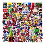  Pegatinas Stickers Pvc Super Heroes Marvel Dc 100pzs