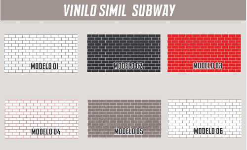 Revestimiento Autoadhesivo Simil Azulejo Subway