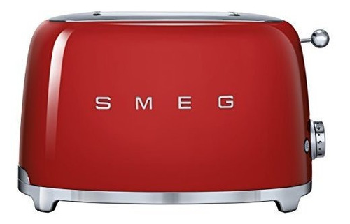 Tostadora Smeg 220v. 2 Panes Tsf01rdeu | Rojo §