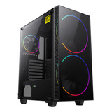 Gabinete Mid Tower Gamemax Black Hole Argb Vidrio T 3 Fan 2