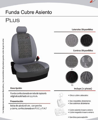 Funda Cubre Asiento Jacquard Acolchada P/ Renault Megane Mkr