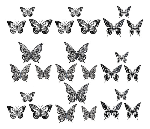 Decoración 3d Con Forma De Mariposa Hueca Para El Hogar, 36