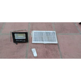 Reflector 25w Led Verde C Panel Solar Soporte Control Remoto