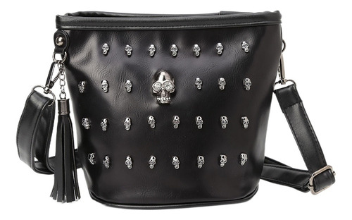 Bolso De Hombro Estilo Punk Gótico Con Borlas Para Mujer, A