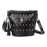 Bolso De Hombro Estilo Punk Gótico Con Borlas Para Mujer, A