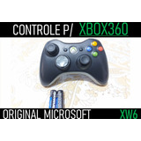 Controle Xbox360 Original Microsoft Somente Sem Fio! - Xw6