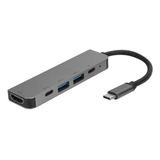 Concentrador Usbc 5 En 1 Tipo C 3 Usb 3.0 Hdmi Ethernet Mini