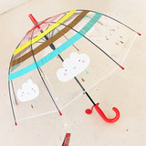 Paraguas Infantil De Dibujos Animados Ins Transparente Para