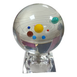 Bola De Cristal P Com Modelo De Sistema Solar E Lâmpada Led