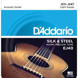 Daddario Ej40 Cuerdas De Seda Y Acero Para Guitarra Folclori