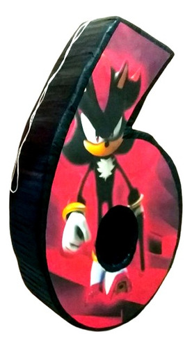 Piñata Numero 6 Sonic  Boom Shadow Hedgehog 1 Mtro Alto