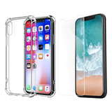 Kit Pelicula De Vidro + Capa Case Para iPhone X Xs