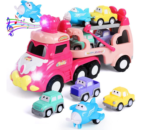 Super Joy Toy Carrier Cars Para Niñas, 5 En 1 Transport Toy