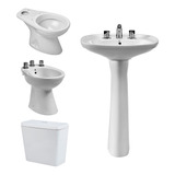 Combo Roca Capea Inodoro Largo Bidet Depósito Lavatorio