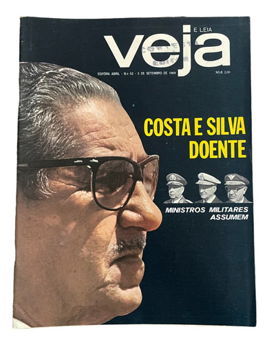 Revista Veja N 52 Ano 69 Costa E Silva Doente Trindade