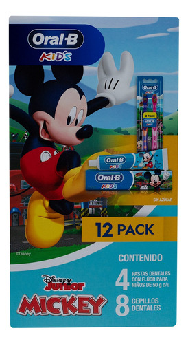 Oral-b Kids 12pack (8 Cepillos Y 4 Pastas Dentales)