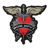 Parche Bordado Corazón Con Alas Bon Jovi Parches De Música