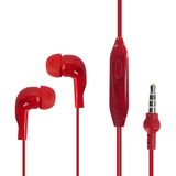 Fone De Ouvido P2 Estéreo Com Fio E Microfone Smartphone Cor Vermelho