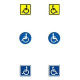 6 Stickers Para Discapacitados,calcamonias,señal