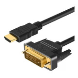 Cable Adaptador Bidireccional Dvi (24+1) Macho A Hdmi Macho