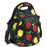 Insulated Bags - Reusable Apple Design Neoprene Lunch Bag - 