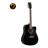 Violão Eletrico Folk Memphis Aço Md-18 Md18 Preto