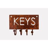 Llavero Portallave De Pared Chapa Calada Keys Ganchos 16x8