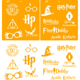 Stencil Harry Potter Manualidad 2 Plantillas 30x30 Deco K24