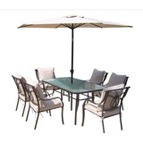 Set De Comedor Para Terraza Outzen Palermo Blanco 6 Personas