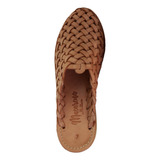 Zapato Sandalia Huarache Artesanal Piel Color Tan Marta Pa