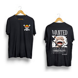 Playera Cartel Wanted Monkey D. Luffy One Piece Gear 5