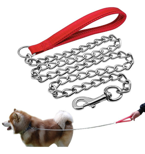  Correa Perro Cadena Correa Paseo Metal Perro Chico 120 Cm