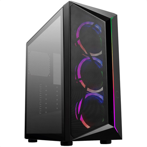 Gabinete Cooler Master Cmp 510 Argb Usb3 Ventiladores Vidrio